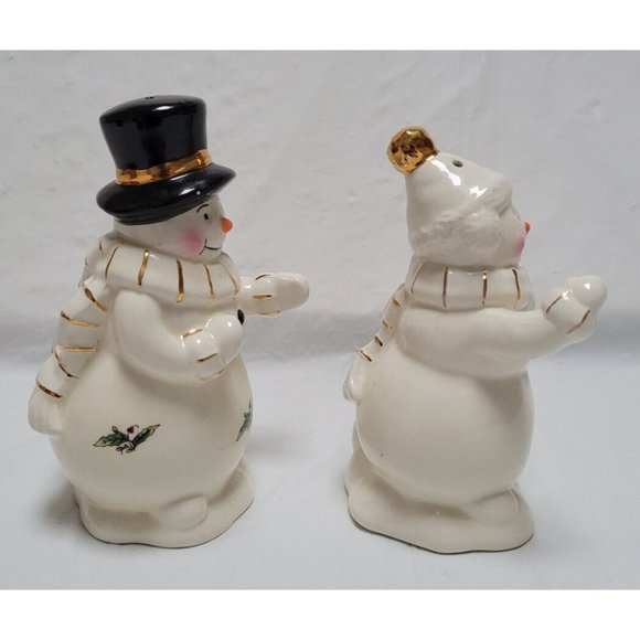Home for the Holidays 2004 Snowman Couple Salt & Pepper Shaker Set #56005 - Picture 5 of 14
